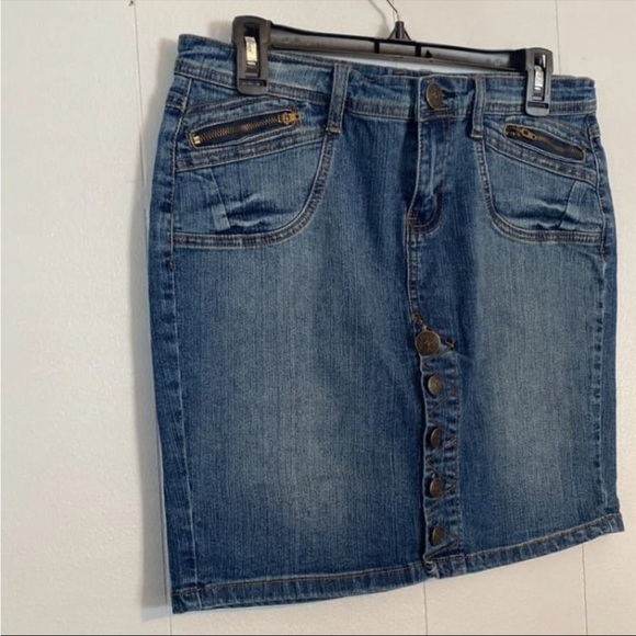 Y2K Max Rave Denim Skirt NWT size 13 - Picture 2 of 7